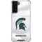 Michigan State University White Jersey Galaxy S21 FE Clear Case